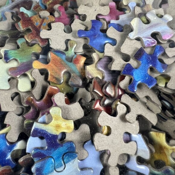 Marvelous Garden Peacock Puzzle 500 Pieces Round By Bits & Pieces Age 14+ - Picture 4 of 4